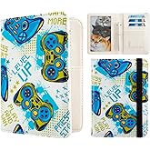 passport Holder,Rfid Blocking Travel Wallet Credit Card Case Cute Passport cover for Women/Men,Boys Girls Travel Essentials (Game)