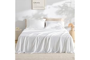 GOKOTTA FSC® Certified Bamboo Rayon Sheets King Size, 16 Inch Pocket Fitted Sheet with Elastic Corner Straps,Cooling Breathab