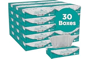 Georgia-Pacific Angel Soft Professional Series 2-Ply Facial Tissue (48580), 100 Sheets Per Box, 30 Tissue Flat Boxes Per Bulk Case