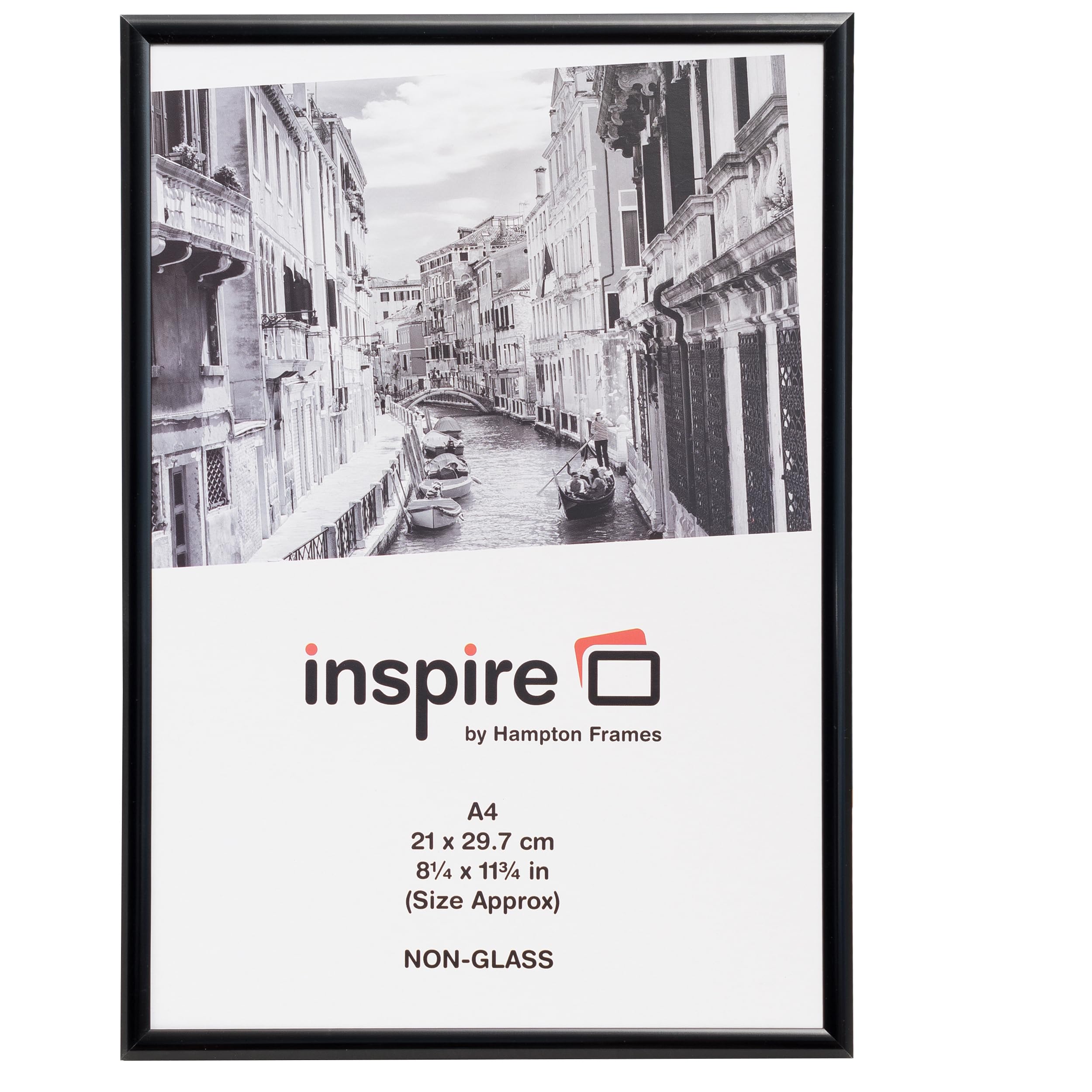 The Photo Album Company A4 Aluminium Certificate Frame, Black