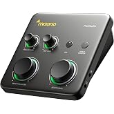 MAONO P1 USB Audio Interface with 70dB Gain for PC, Phone, iPad &amp; Guitar | Auto Gain, Loopback, ASIO, Independent Mute Control, Routing Software for Solo Podcasting, Streaming &amp; Mobile Music Recording