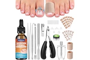 Ingrown Toenail Removal Kit, Professional Ingrown Toenail Tool Kit Includes Ingrown Toenail Corrector Drops, Corrector Patch,