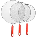 Grease Splatter Screens Set Of 3 - Stainless Steel Mesh Splatter Guards For Frying Pans & Pots (8", 9.5", 11") - View #8