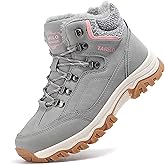 TARELO Womens Hiking Boots Fur Lined Snow Shoes Winter Warm Ankle Booties Lady Non Slip Walking Fashion Boot