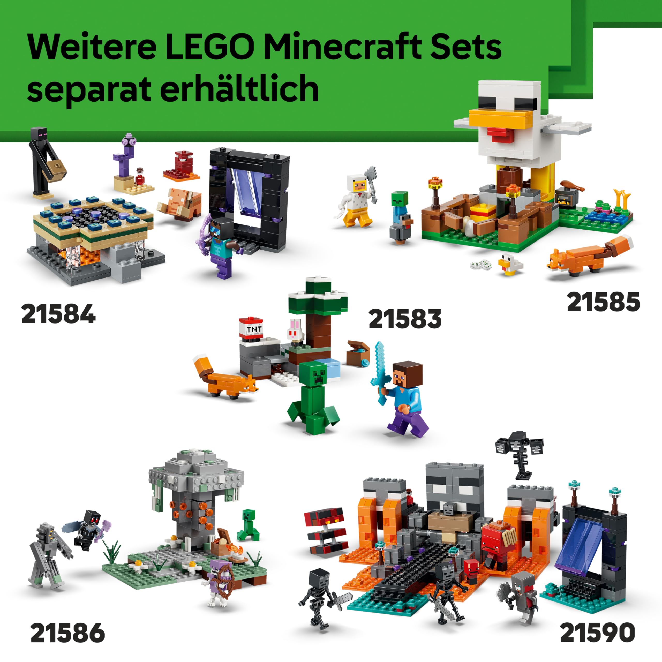 LEGO Minecraft Zombieverlies - Bauspielzeug für Rollenspiele - Minecraft-Spielset für Jungen und Mädchen ab 8 Jahren mit 3 Zombies, einem Krieger und Videospielzubehör - 21587 7
