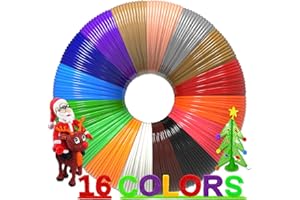 dikale 16-Color 320ft PLA 3D Pen Filament Refills - 1.75mm, Kids Safe, 250 Stencils eBook - for SCRIB3D P1 and MYNT3D Pens