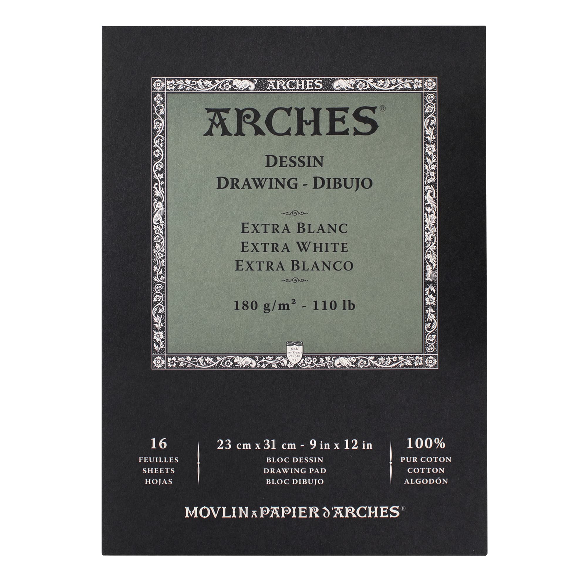 Unbekannt Arches 1795112 Drawing Paper 9 x 12 x 1 cm Cotton White