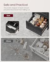 VASAGLE Bathroom Floor Storage Cabinet 4 Drawers 30x30x82 cm Ink Black LHC040B01 view 5