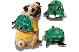 Tailtote Dogs Hiking Backpack Harness Lightweight, Adjustable, and Water-Resistant Pet Poopbag Holder for Outdoor Adventures,Puppy Training or Everyday Dog Walks (XSmall)