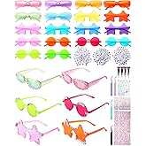 Relaxweex DIY Sunglasses Decorating Kit Popular Singer Party Favors Friendship Glasses Craft Bulk with Letter Bead for Women