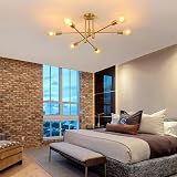 Comely Sputnik Chandelier 6-Light E27 Gold Modern Semi-Flush Mount view 3