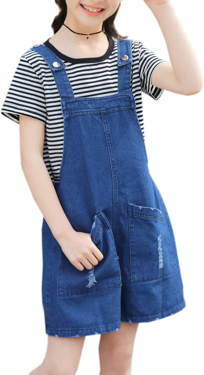 ripped overall dress