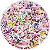 Cute Cartoon Game Kirby Stickers for Kids,100PCS Cute Cartoon Kirby Vinyl Waterproof Decal for Water Bottle Laptop Toy Sticker for DIY Decorate Bumper Phone Case Hard Hat Kids Teens Gifts