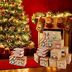 ONESING 24 Pcs DIY Christmas Advent Calendar Boxes