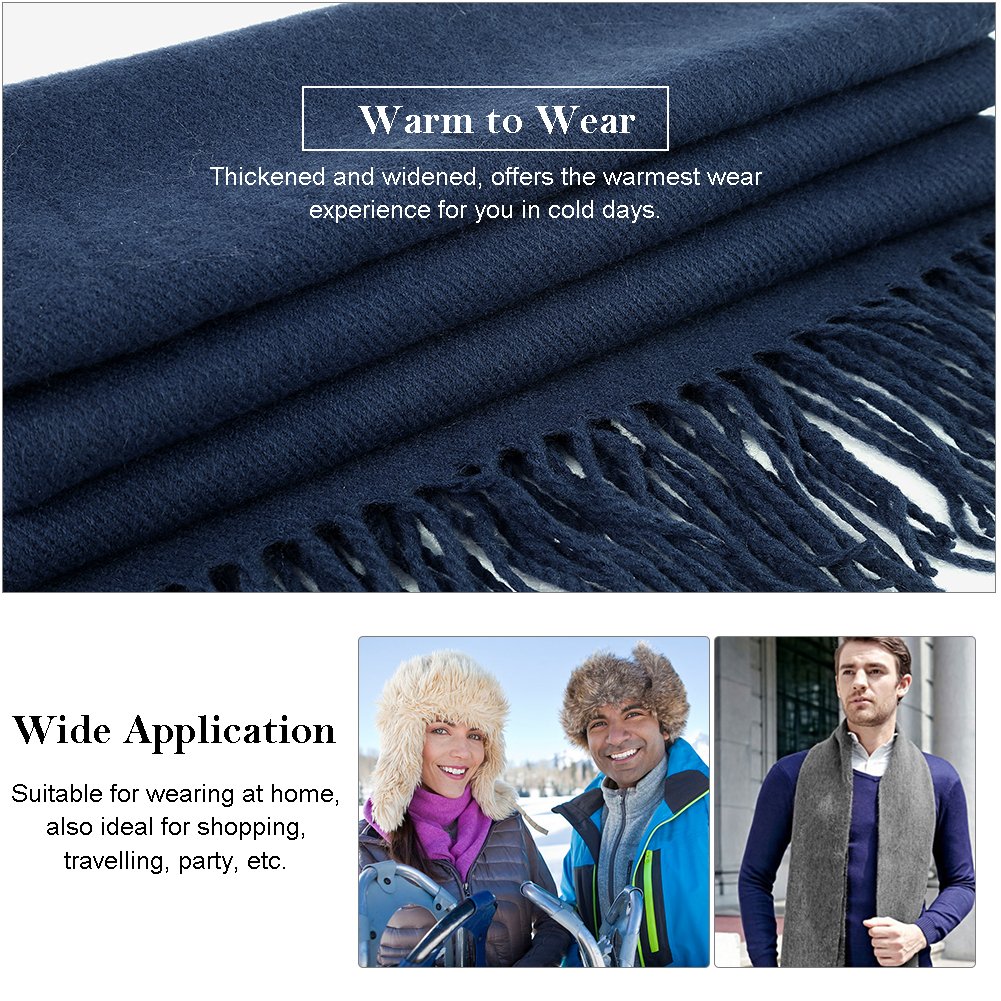 VBIGER Unisex Mujer Bufanda de invierno caliente con borlas