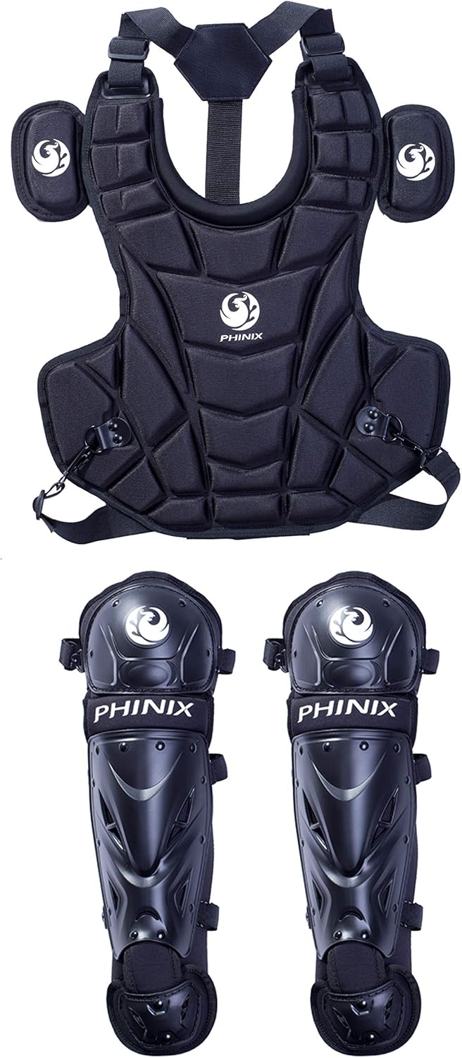 PHINIX Catcher's Set Chest Protector and Shin Guards, Specially Produced for Youth