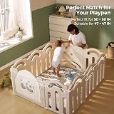 momcozy Forest World Play Mat 127x127cm Water-Resistant Non-Slip view 6