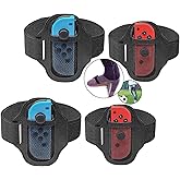 Leg Strap for Nintendo Switch Sports Play Soccer/for Switch OLED Model Ring Fit Adventure Bundle Leg Fixing Band,Adjustable Adults Elastic Sports Strap for Nintendo Switch Sports(4 Pack)