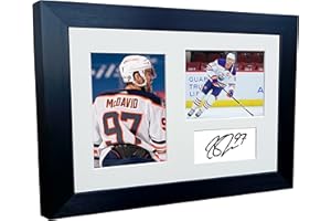 Kitbags & Lockers 12x8 A4 Connor McDavid Edmonton Oilers NHL Autographed Signed Photo Photograph Picture Frame Ice Hockey Pos