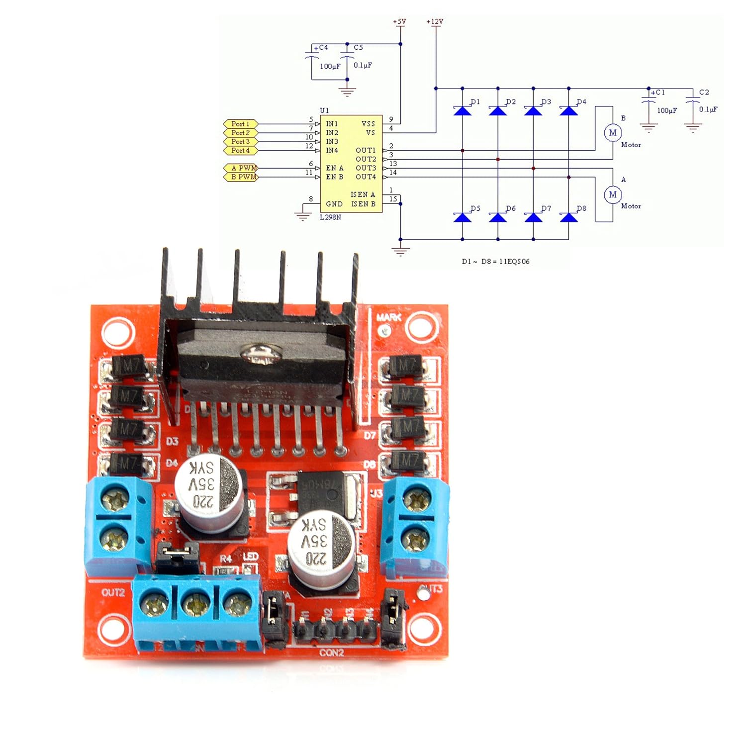 L298n схема подключения. L298n. L298n with Arduino uno. L298n зеленый. Корпус для l298n.