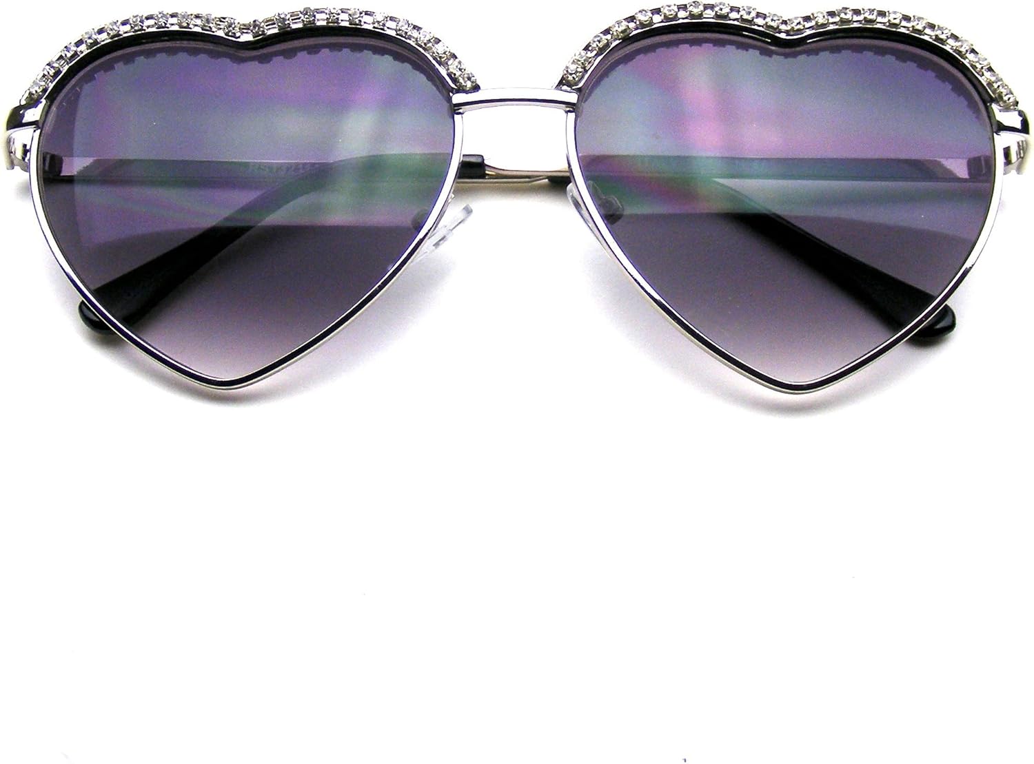 rhinestone heart shaped sunglasses