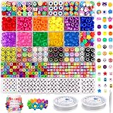 DTYDECLE 930Pcs Pony Beads Kit for DIY Jewelry Making - Rainbow & Letters view 1