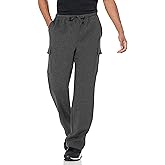 Amazon Essentials mens Cargo Fleece Sweatpant with Open Hem