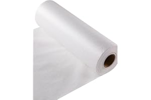 A ANYSSI Fusible Interfacing Medium Weight, Non-Woven Fusible Interfacing for Sewing, Crafts, Clothing, Bags (12 Inches x 30 Yard, White), One-Side Iron On Sewing Interfacing