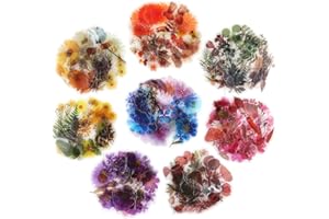NOGAMOGA Lot de 320 petits autocollants botaniques en forme de fleur, fournitures de scrapbooking, parfaits pour journal, fab