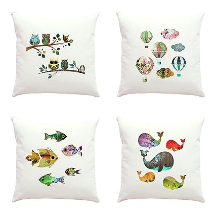 Amazon Com Celycasy Watercolor Pillows Childrens Throw Pillows