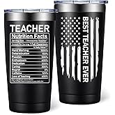 SpenMeta Teacher Gifts for Men - Male Teachers Christmas Gifts - Teachers Appreciation Week Thank You Gift - 20oz Best Teacher Ever Tumbler Cup
