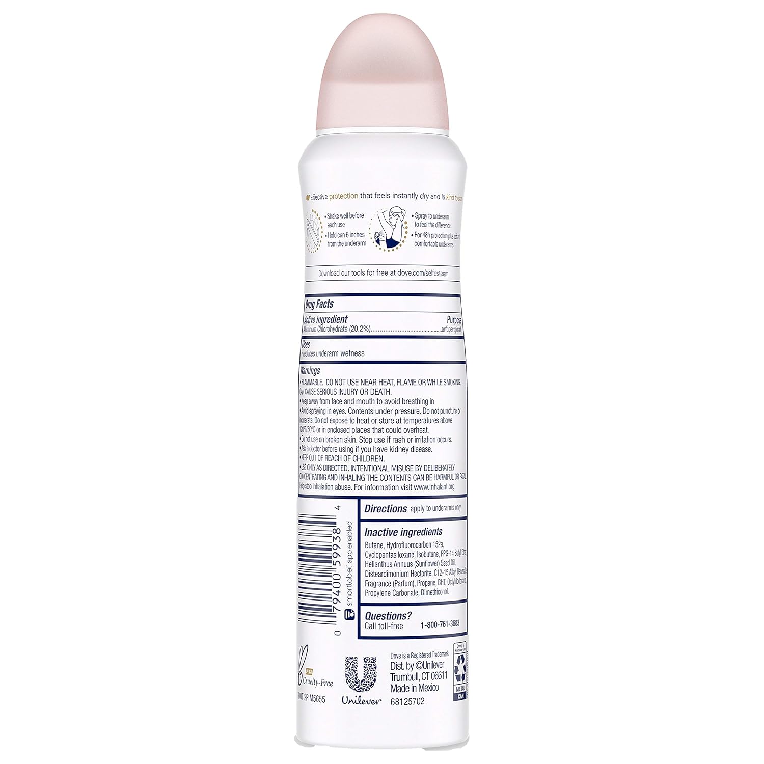 Dove Advanced Care Dry Spray Antiperspirant Deodorant for Women, Powder Soft, for 48 Hour Protection And Soft And Comfortable Underarms, 3.8 oz 3 Count : Beauty