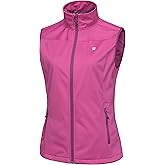 Little Donkey Andy Women's Lightweight Softshell Vest, Windproof Sleeveless Jacket for Running Hiking Travel
