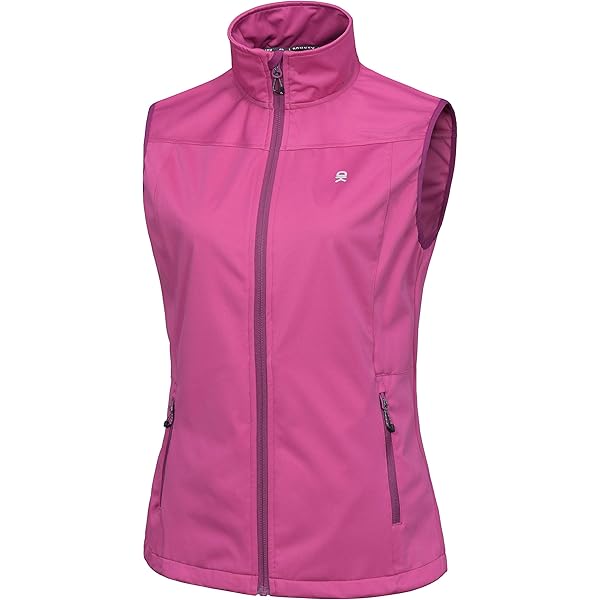 Gilet Femme Sans Manches Softshell | Coupe-vent Léger | Pour Running, Vélo, Randonnée | Zippé & à Carreaux