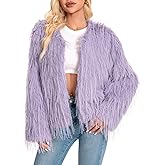 WELLATENT Fur Coats For Women, 2025 Plus Size Mongolian Faux Fuzzy Jacket Fluffy Long Sleeve Winter Coat with Pockets.