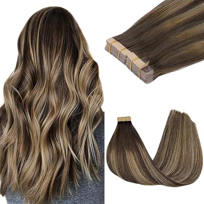 GOO GOO Tape In Hair Extensions 20inch 100g 40pcs 4/26/4 Chocolate Brown to