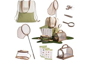 ROBUD Kids Explorer Kit, Bug Catcher Kit with Bag Kit, Outdoor Exploration Set for Camping, Montessroi Toy for Kids Coming Closer to Nature，WRP07