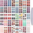 Maitys 560 Pieces 40 Sheets Full Wrap Nail Stickers Nail Polish Strips Decals Self-Adhesive Gel Nail Strips Art Decals with Nail File for Women DIY Nail Decorations(Flower Style)