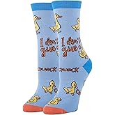 ooohyeah Women's Novelty Aquarium Crew Socks, Funny Crazy Ocean Dress Socks Gift, Fit Women's Shoe Size 5-10