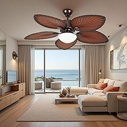 DWVO 52" Tropical Ceiling Fan with Light