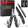 Multitool Gift Set for Men Dad Him, 3-in-1 EDC Survival Kit with 14 in1 Multi-Pliers, Pocket Knife & Tactical Pen | Premium Military-Grade Multi Tools for Camping, Car, Father’s Day, Dad Gifts