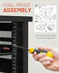 ECHOGEAR 9U Network Rack - Enclosed Wall Mount Rack