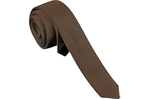 Branduce Men's Skinny Ties Solid Color Formal Neckties 1.58" (4CM) Slim Ties For Men