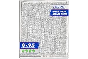 BAGEAN Range Hood Filter Replacement for Braun Nu-Tone BP55 Hood Grease Filter 8 x 9.5 in - Aluminum Mesh Screen Hood Vent Filter for Range Hood - Filters Grease from Entering Kitchen Stove Overhead Vent (1)