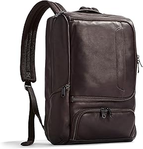 eBags Pro Slim Leather Laptop Backpack (Brown)