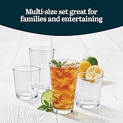 Libbey Flare Tumbler and Rocks Glasses Set, Stylish