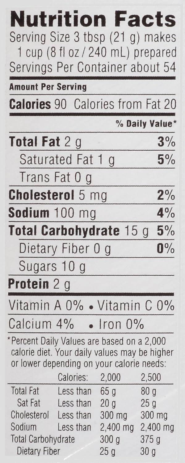 Carnation Malted Milk Nutrition Facts Blog Dandk