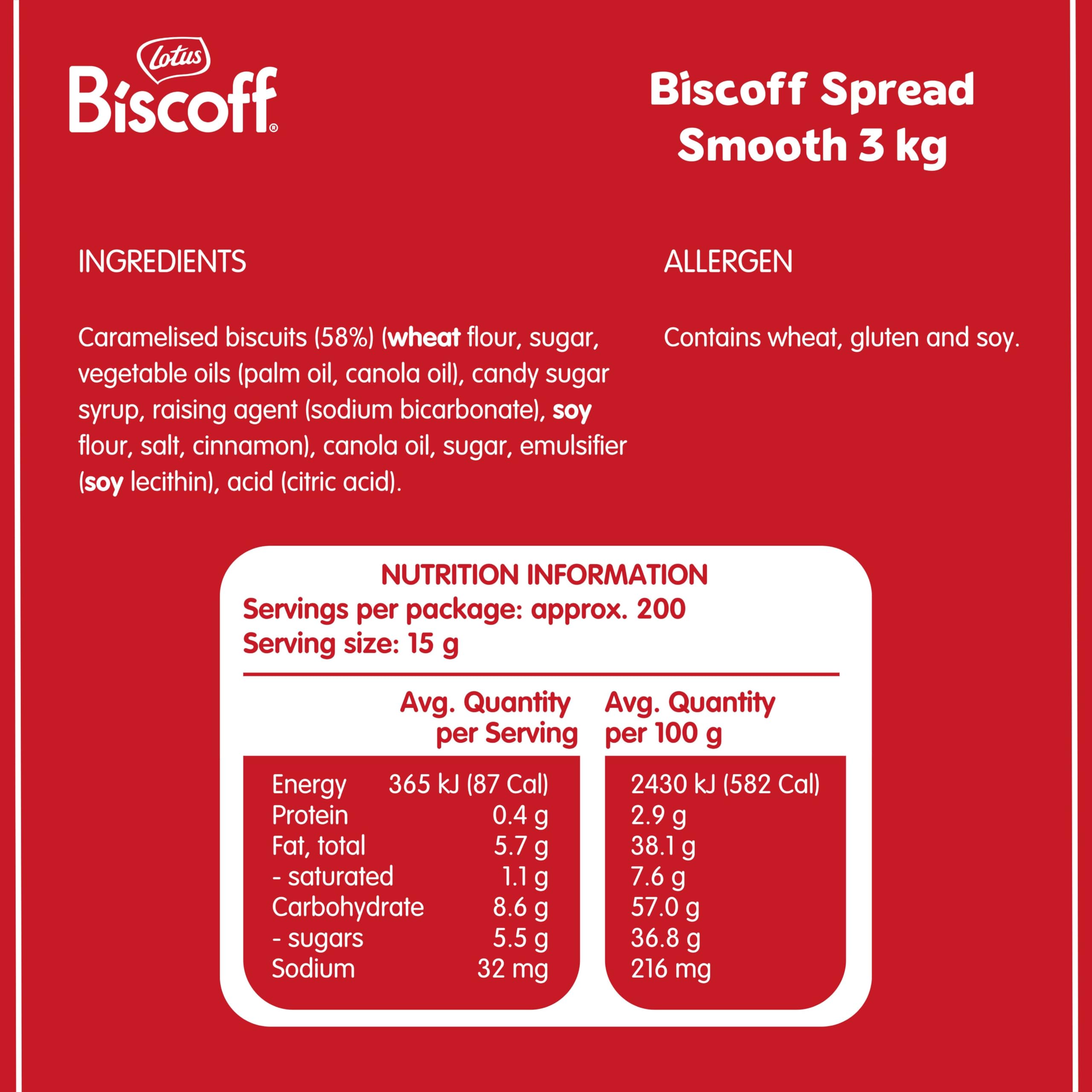 Lotus Biscoff 3 kg glatter Aufstrich (karamellisierter Speculoos-Keks) 5