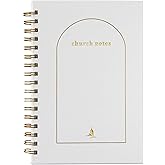 Fulloadris Church Notes Journal - Sermon Notes Christian Notebook - Bible Study Journal Original Linen Hardcover Guilded Notebook - Note Taking Prayer Journal Supplies Church Gift for Women and Men