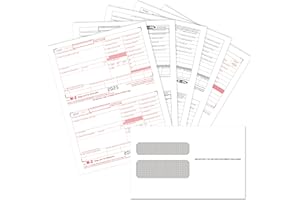 RSGIFT W2 Forms 2025 with Envelopes,4 Part W-2 Tax Forms 2025, 4-Part W-2 Forms with 25 Self-Seal Envelopes, Laser Forms Designed for Accounting(W2 4 Part 25 with Envelopes)